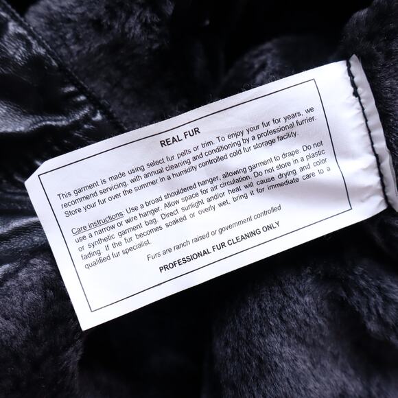 MODA ITALIA Lambskin and Shearling Coat Off-Center Shawl Collar Women's M - Picture 10 of 11